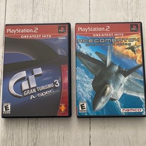 Sony PlayStation 2 Games Gran Turismo 3 & Ace Combat 04